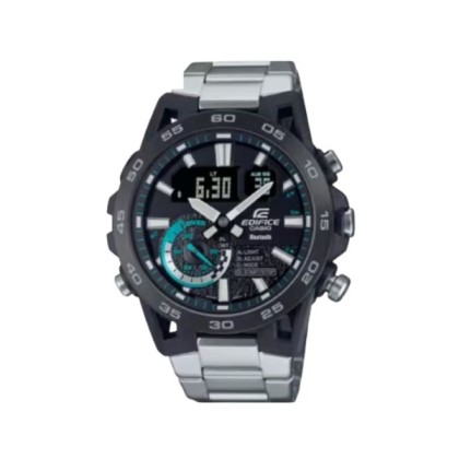 Casio Edifice ECB-40DB-1A Silver Stainless Steel Band Men Watch